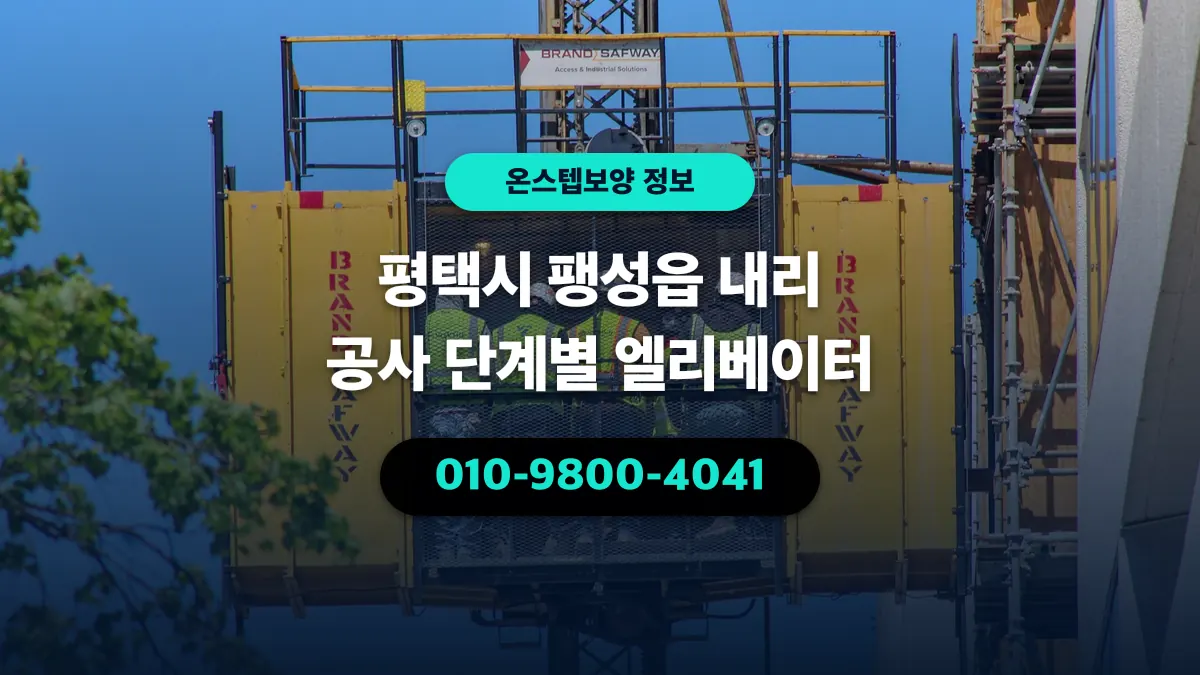 평택시 팽성읍 내리 공사 단계별 엘리베이터 - 온스텝보양