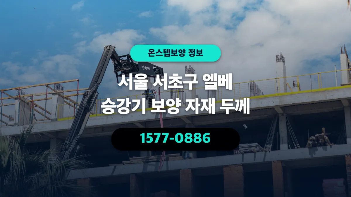서울 서초구 엘베 승강기 보양 자재 두께 - 온스텝보양