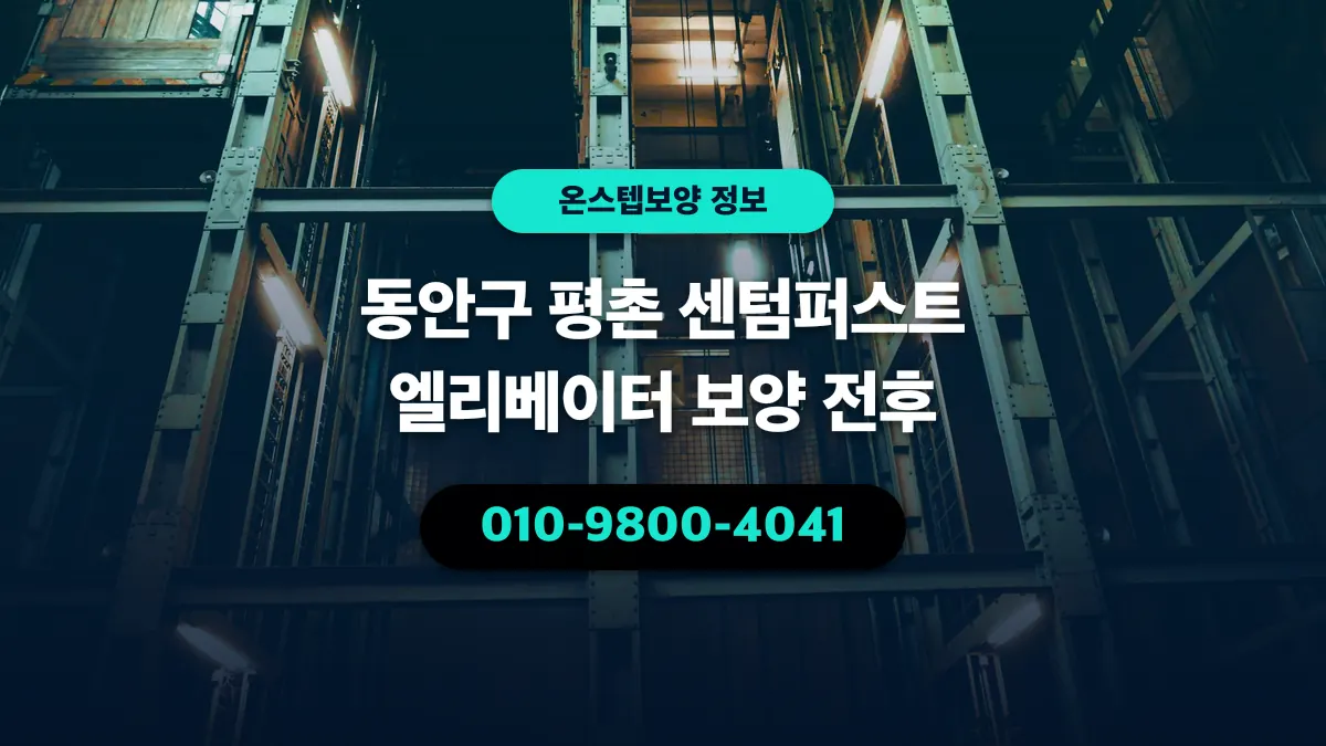 동안구 평촌 센텀퍼스트 엘리베이터 보양 전후 - 온스텝보양