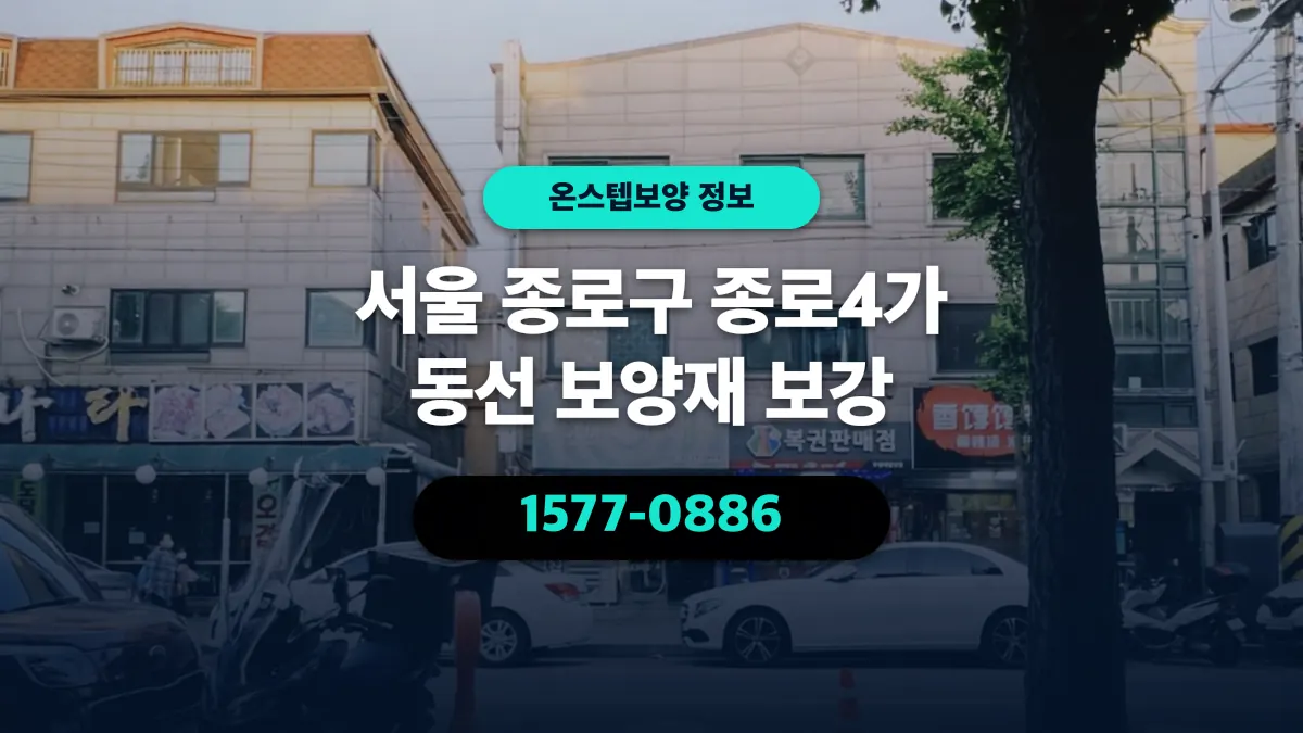서울 종로구 종로4가 동선 보양재 보강 - 온스텝보양