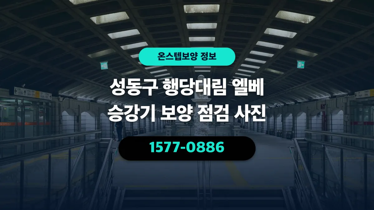 성동구 행당대림 엘베 승강기 보양 점검 사진 - 온스텝보양