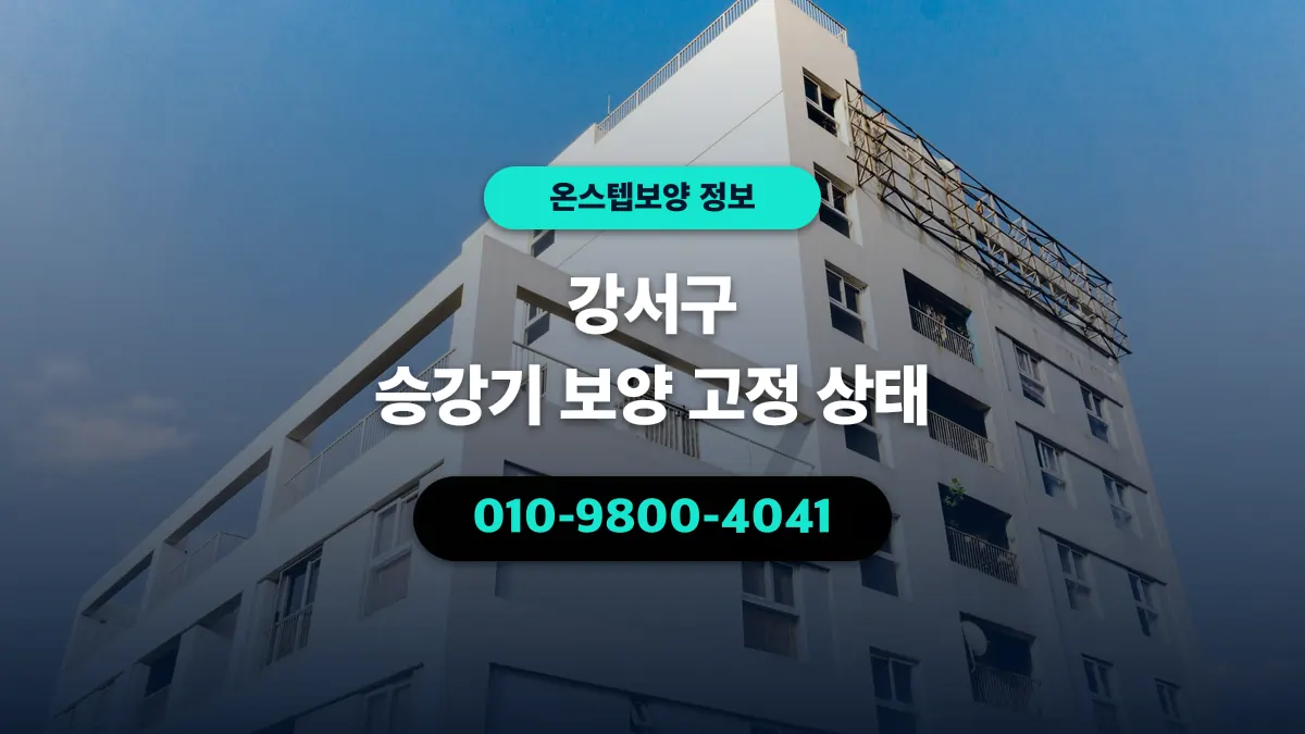 강서구 승강기 보양 고정 상태 - 온스텝보양