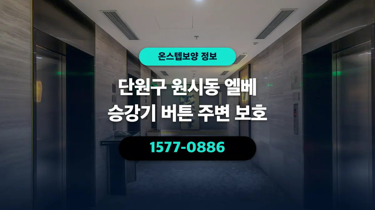 단원구 원시동 엘베 승강기 버튼 주변 보호 - 온스텝보양