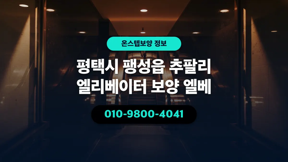 평택시 팽성읍 추팔리 엘리베이터 보양 엘베 - 온스텝보양