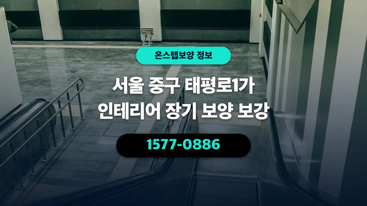 서울 중구 태평로1가 인테리어 장기 보양 보강 - 온스텝보양