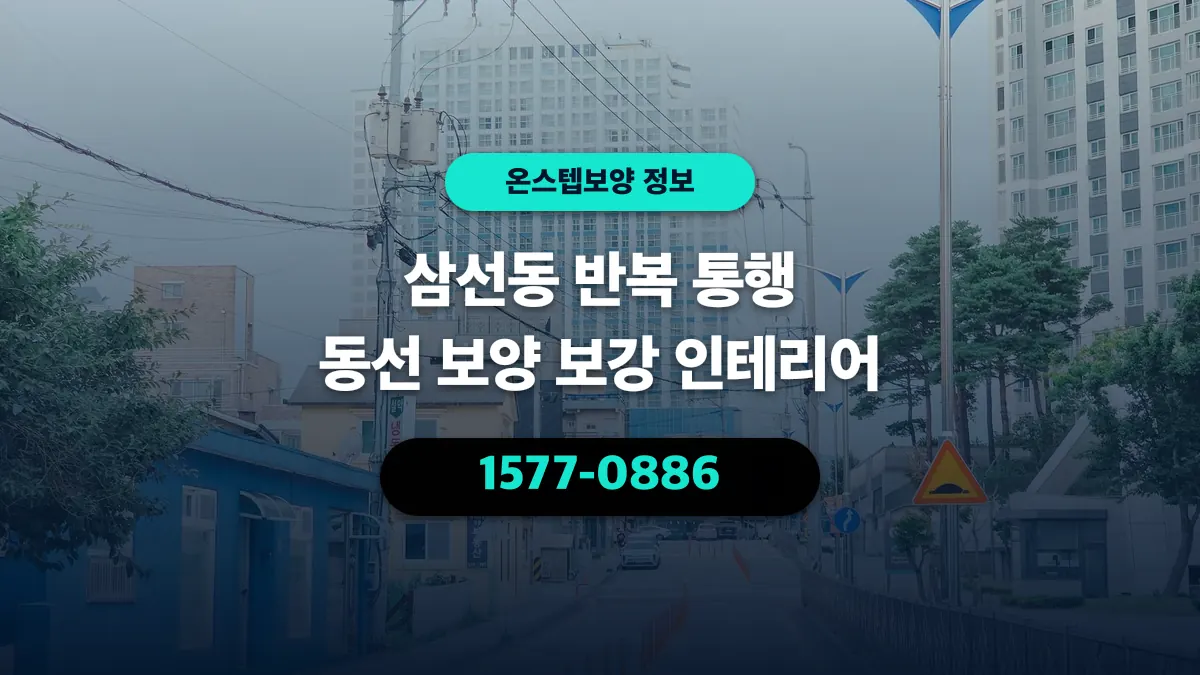 삼선동 반복 통행 동선 보양 보강 인테리어 - 온스텝보양