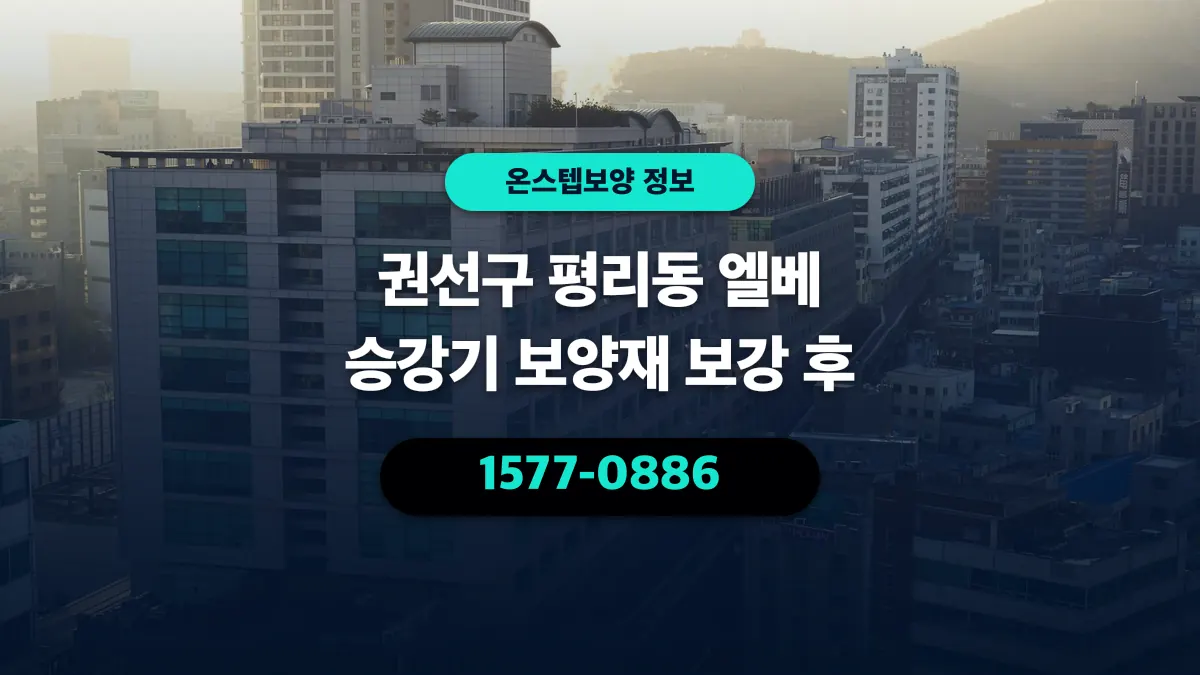 권선구 평리동 엘베 승강기 보양재 보강 후 - 온스텝보양