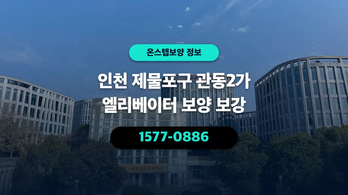 인천 제물포구 관동2가 엘리베이터 보양 보강 - 온스텝보양
