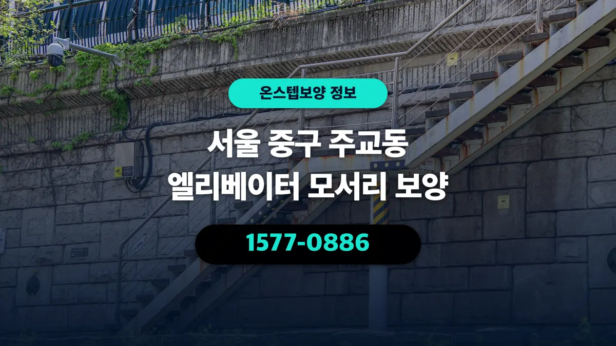 서울 중구 주교동 엘리베이터 모서리 보양 - 온스텝보양