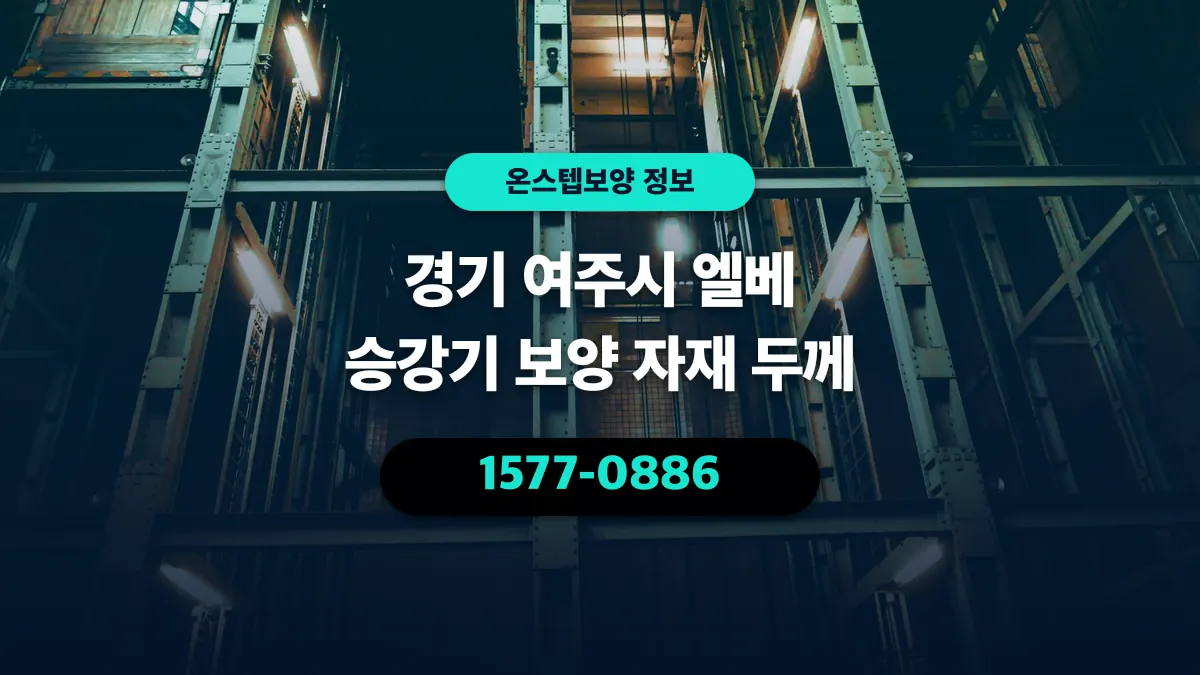 경기 여주시 엘베 승강기 보양 자재 두께 - 온스텝보양