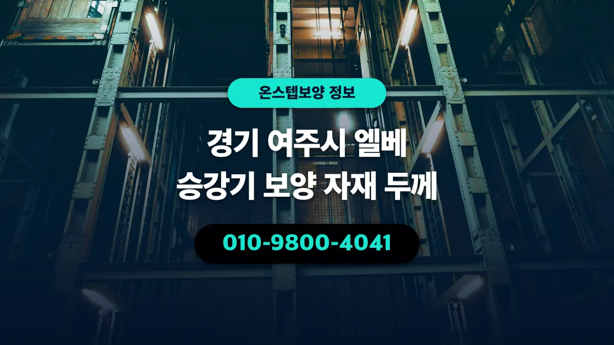 경기 여주시 엘베 승강기 보양 자재 두께 - 온스텝보양