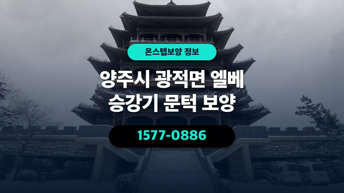 양주시 광적면 엘베 승강기 문턱 보양 - 온스텝보양