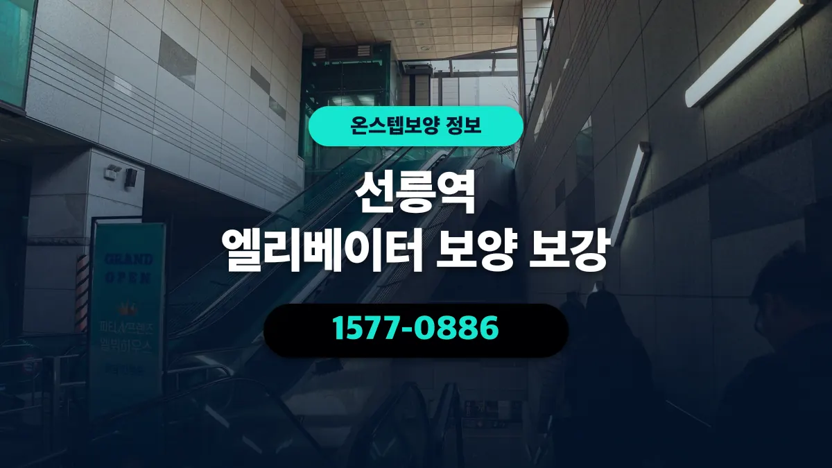 선릉역 엘리베이터 보양 보강 - 온스텝보양
