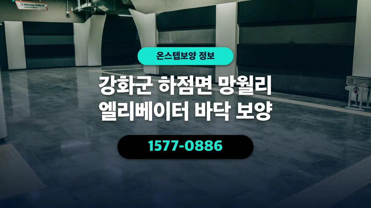 강화군 하점면 망월리 엘리베이터 바닥 보양 - 온스텝보양