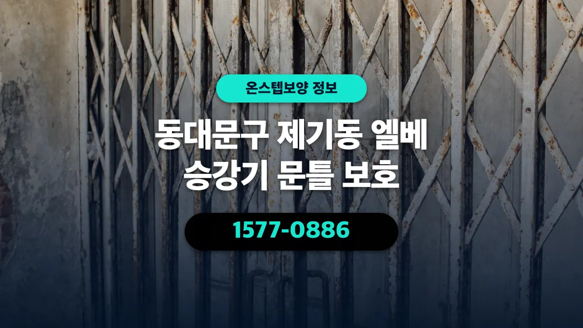동대문구 제기동 엘베 승강기 문틀 보호 - 온스텝보양