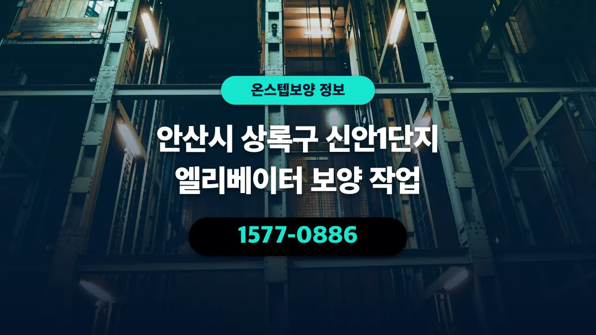 안산시 상록구 신안1단지 엘리베이터 보양 작업 - 온스텝보양