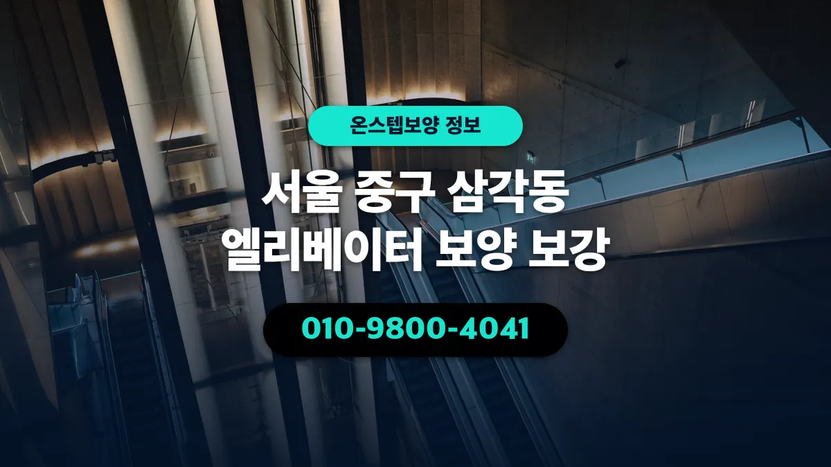 서울 중구 삼각동 엘리베이터 보양 보강 - 온스텝보양