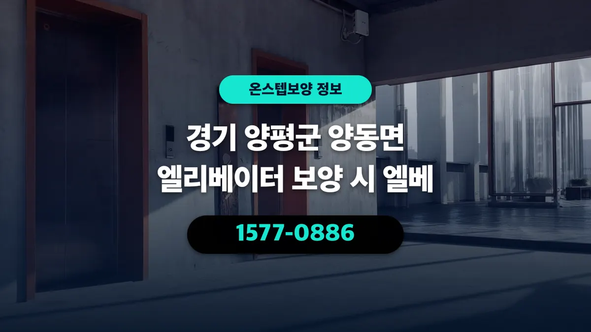 경기 양평군 양동면 엘리베이터 보양 시 엘베 - 온스텝보양
