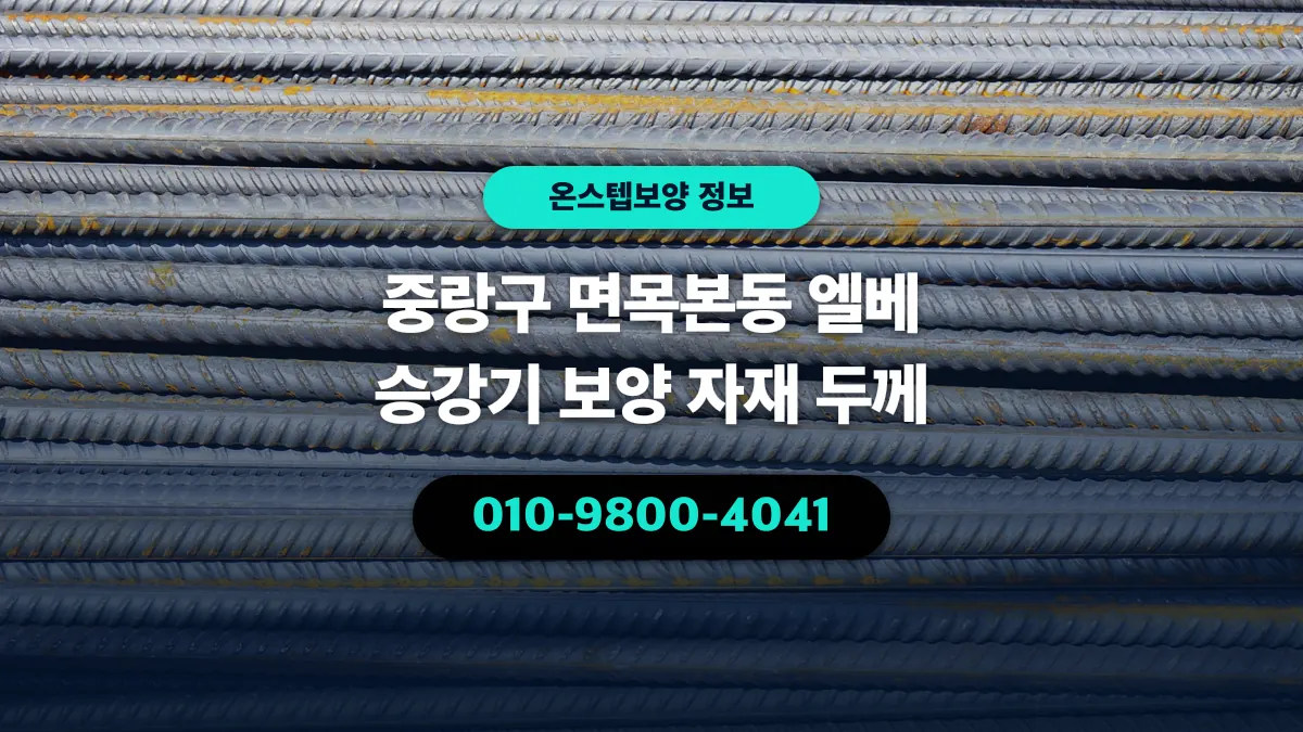 중랑구 면목본동 엘베 승강기 보양 자재 두께 - 온스텝보양