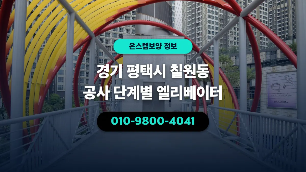 경기 평택시 칠원동 공사 단계별 엘리베이터 - 온스텝보양