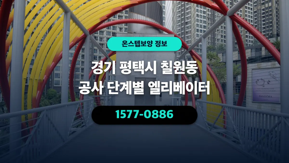 경기 평택시 칠원동 공사 단계별 엘리베이터 - 온스텝보양