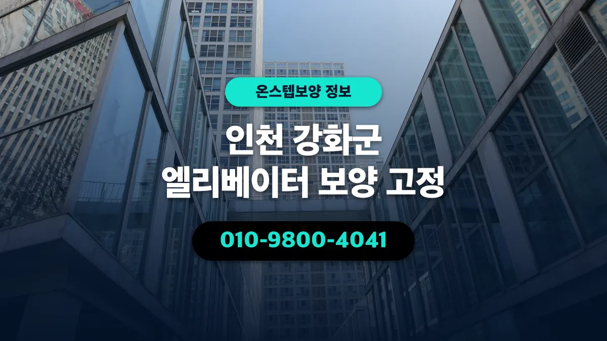 인천 강화군 엘리베이터 보양 고정 - 온스텝보양