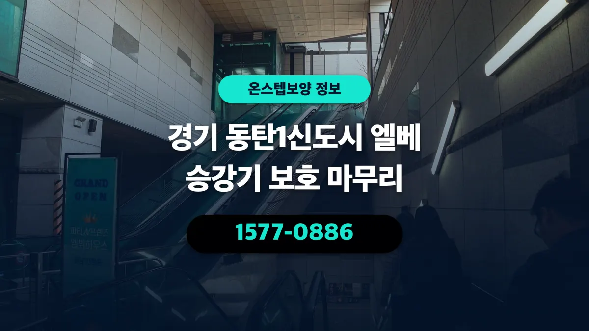 경기 동탄1신도시 엘베 승강기 보호 마무리 - 온스텝보양