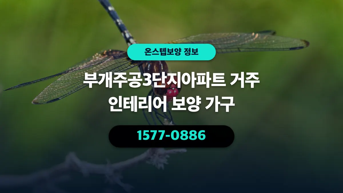 부개주공3단지아파트 거주 인테리어 보양 가구 - 온스텝보양
