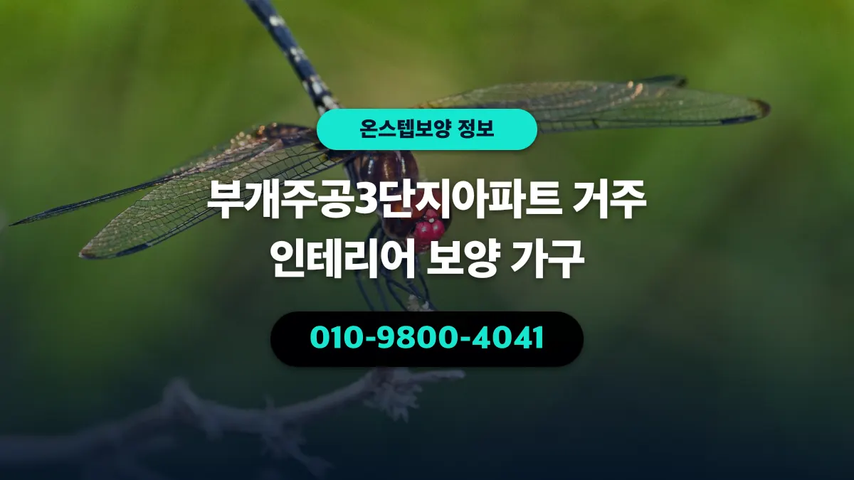 부개주공3단지아파트 거주 인테리어 보양 가구 - 온스텝보양