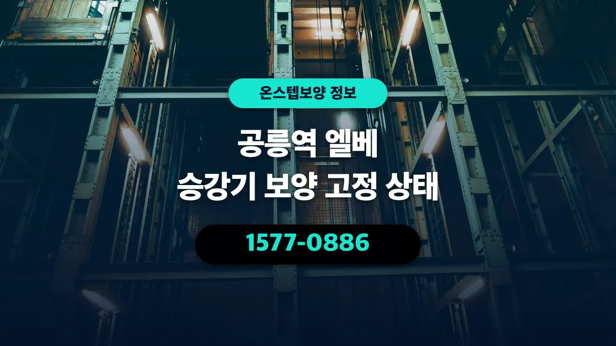 공릉역 엘베 승강기 보양 고정 상태 - 온스텝보양