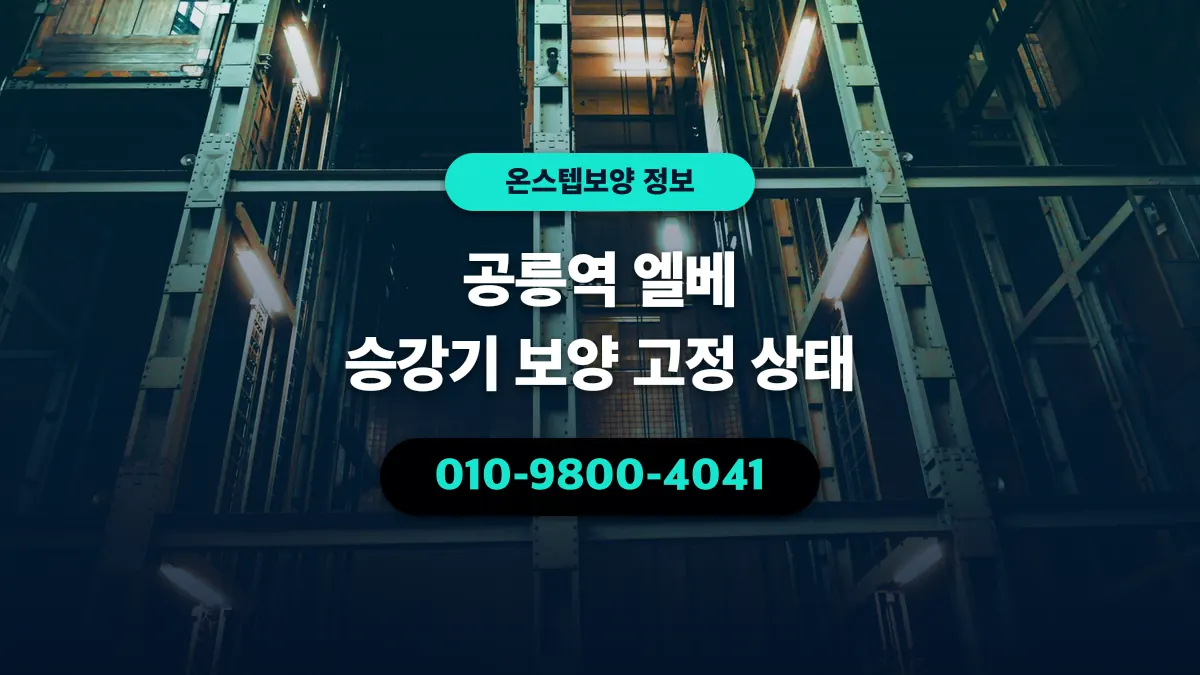 공릉역 엘베 승강기 보양 고정 상태 - 온스텝보양