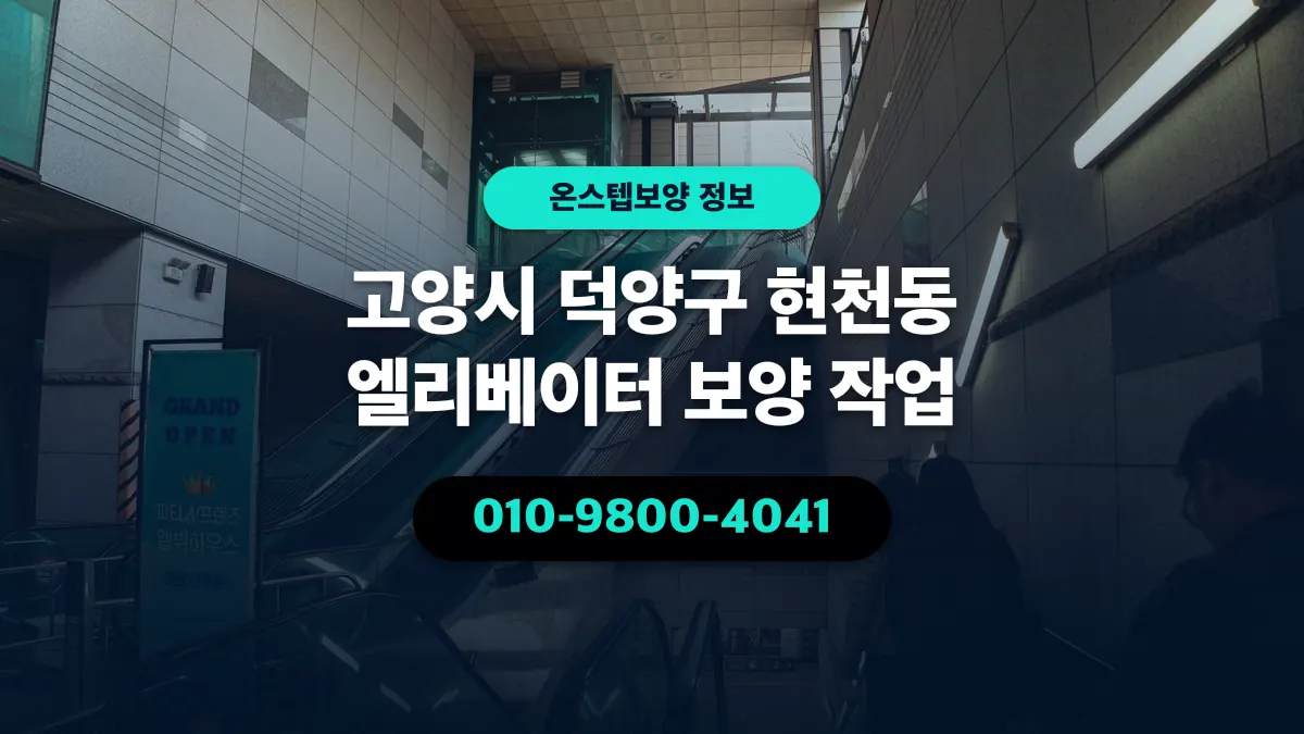 고양시 덕양구 현천동 엘리베이터 보양 작업 - 온스텝보양