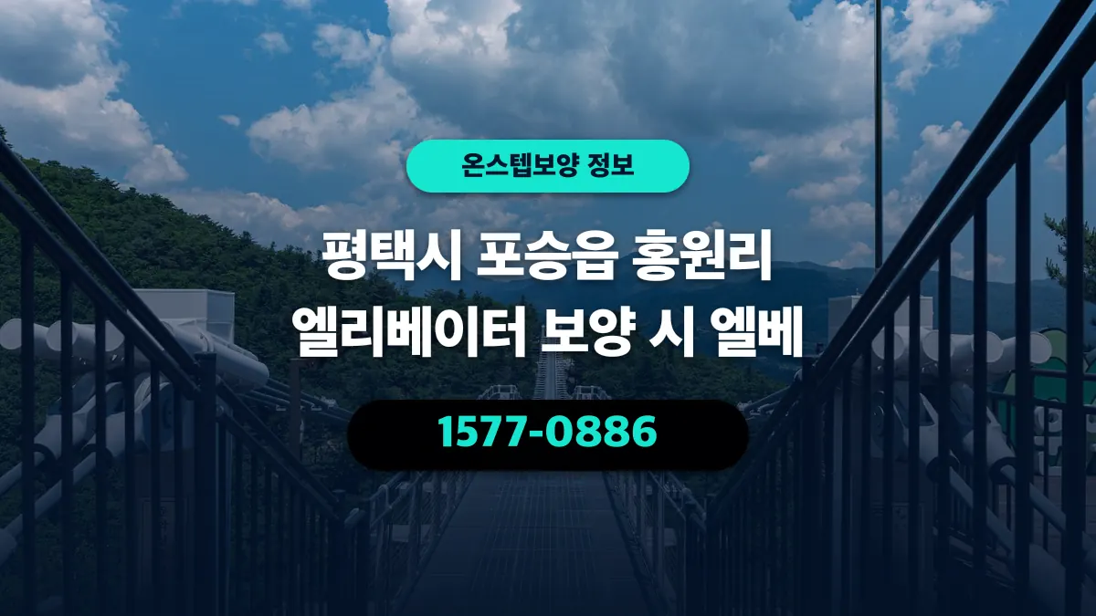 평택시 포승읍 홍원리 엘리베이터 보양 시 엘베 - 온스텝보양