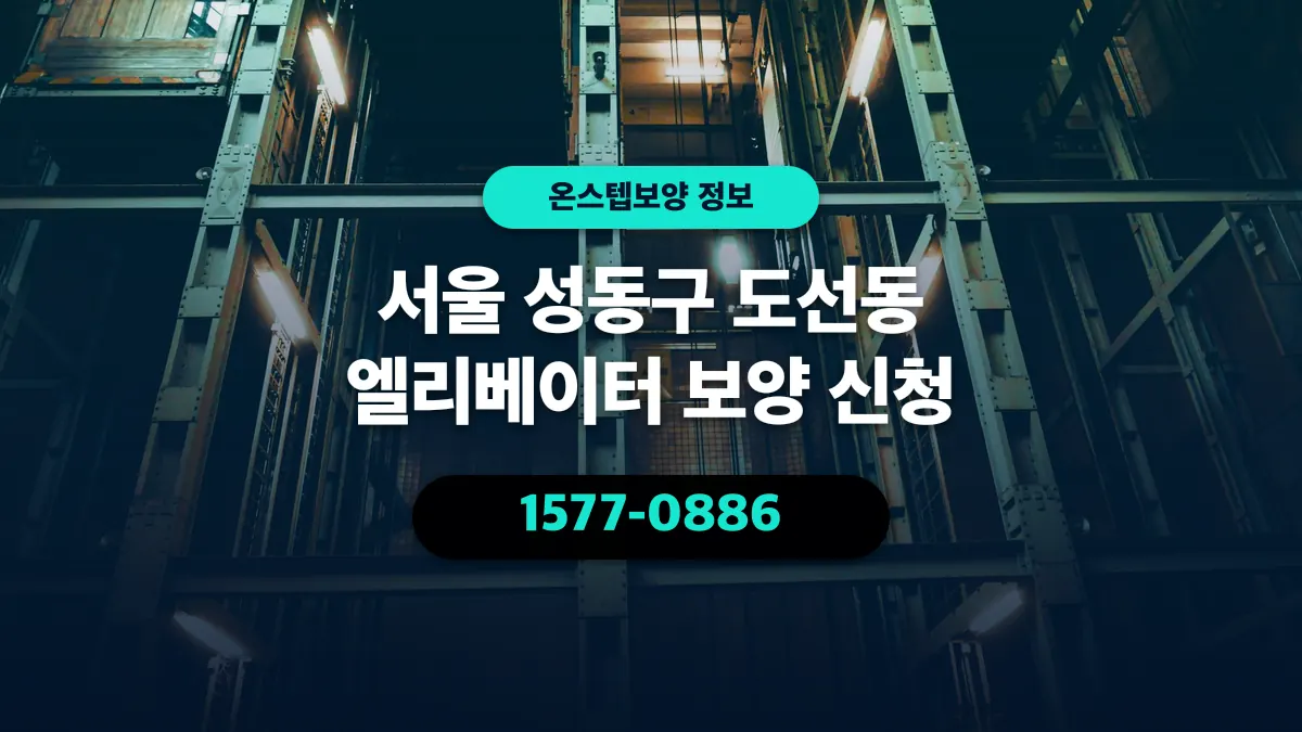 서울 성동구 도선동 엘리베이터 보양 신청 - 온스텝보양