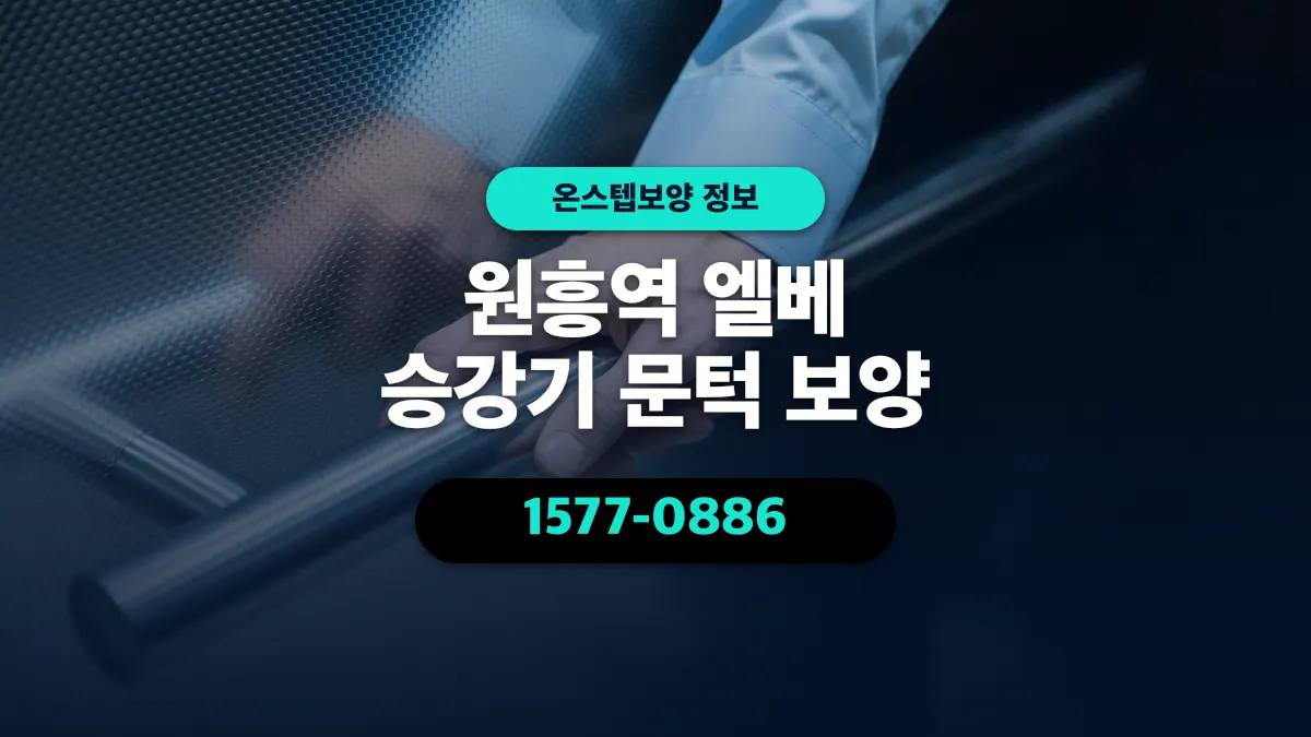 원흥역 엘베 승강기 문턱 보양 - 온스텝보양