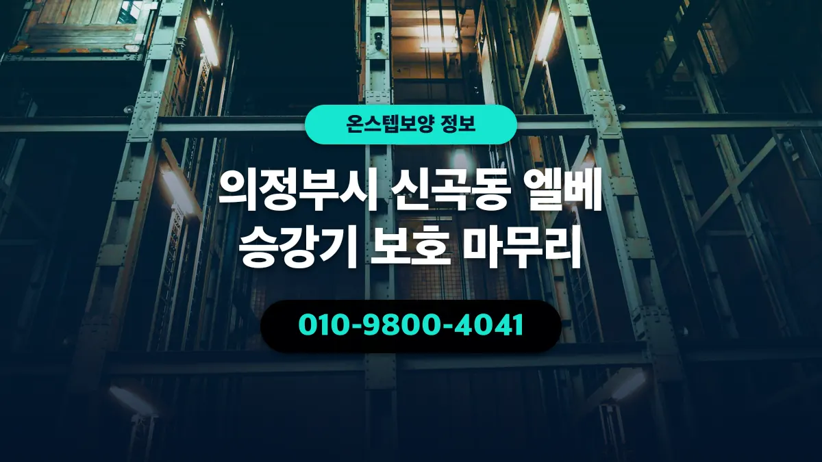 의정부시 신곡동 엘베 승강기 보호 마무리 - 온스텝보양