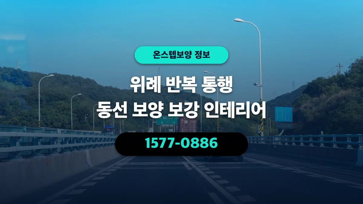 위례 반복 통행 동선 보양 보강 인테리어 - 온스텝보양