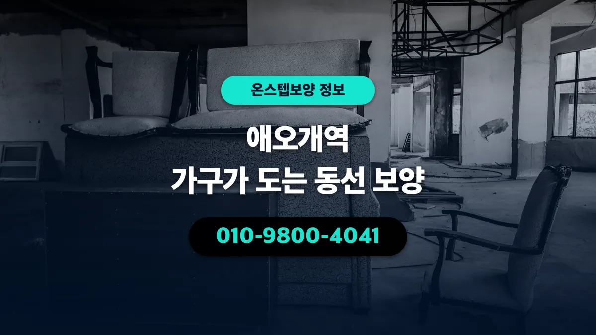 애오개역 가구가 도는 동선 보양 - 온스텝보양