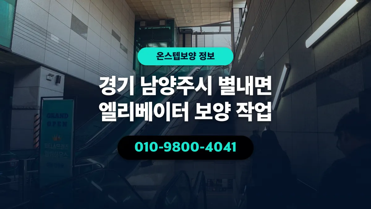 경기 남양주시 별내면 엘리베이터 보양 작업 - 온스텝보양