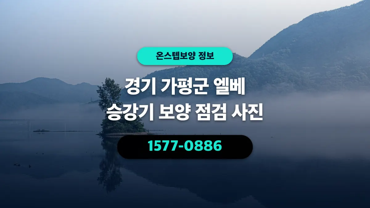 경기 가평군 엘베 승강기 보양 점검 사진 - 온스텝보양
