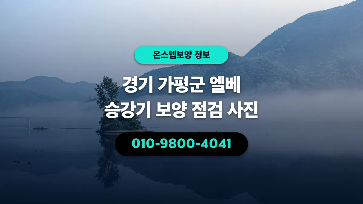 경기 가평군 엘베 승강기 보양 점검 사진 - 온스텝보양