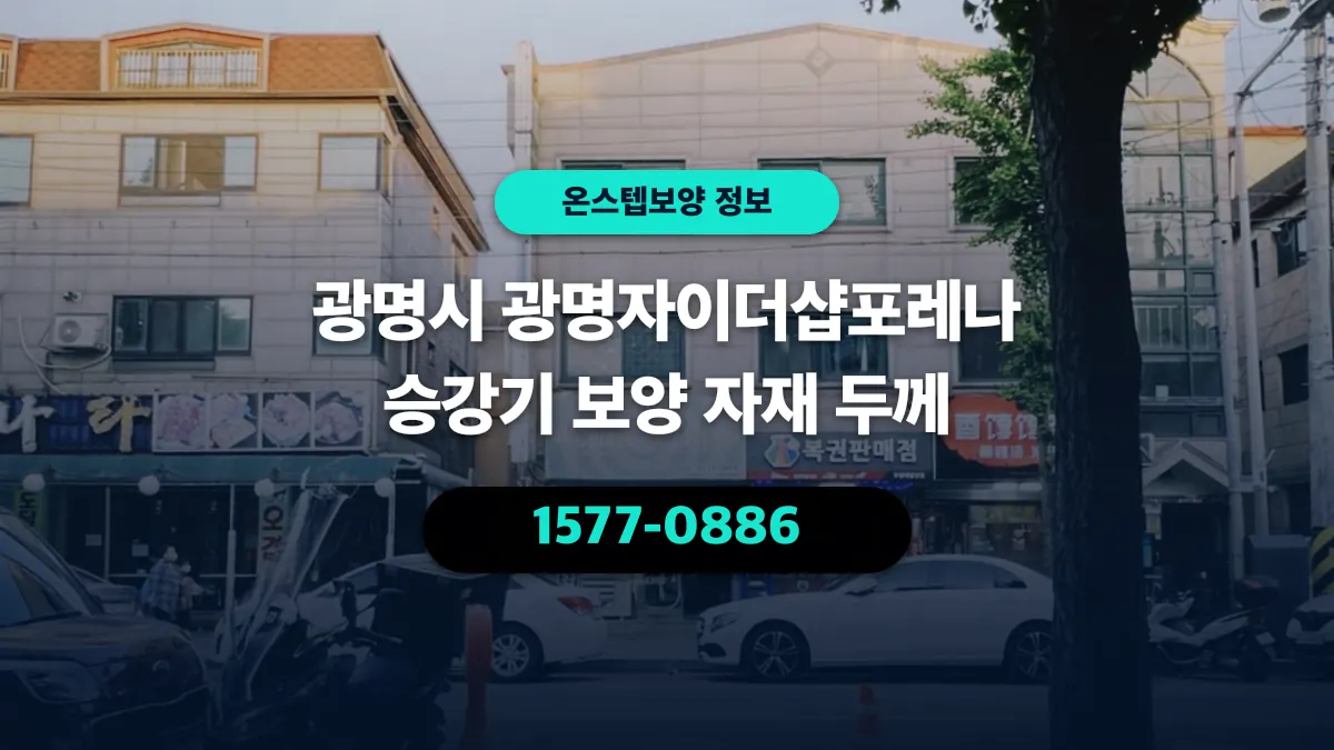 광명시 광명자이더샵포레나 승강기 보양 자재 두께 - 온스텝보양