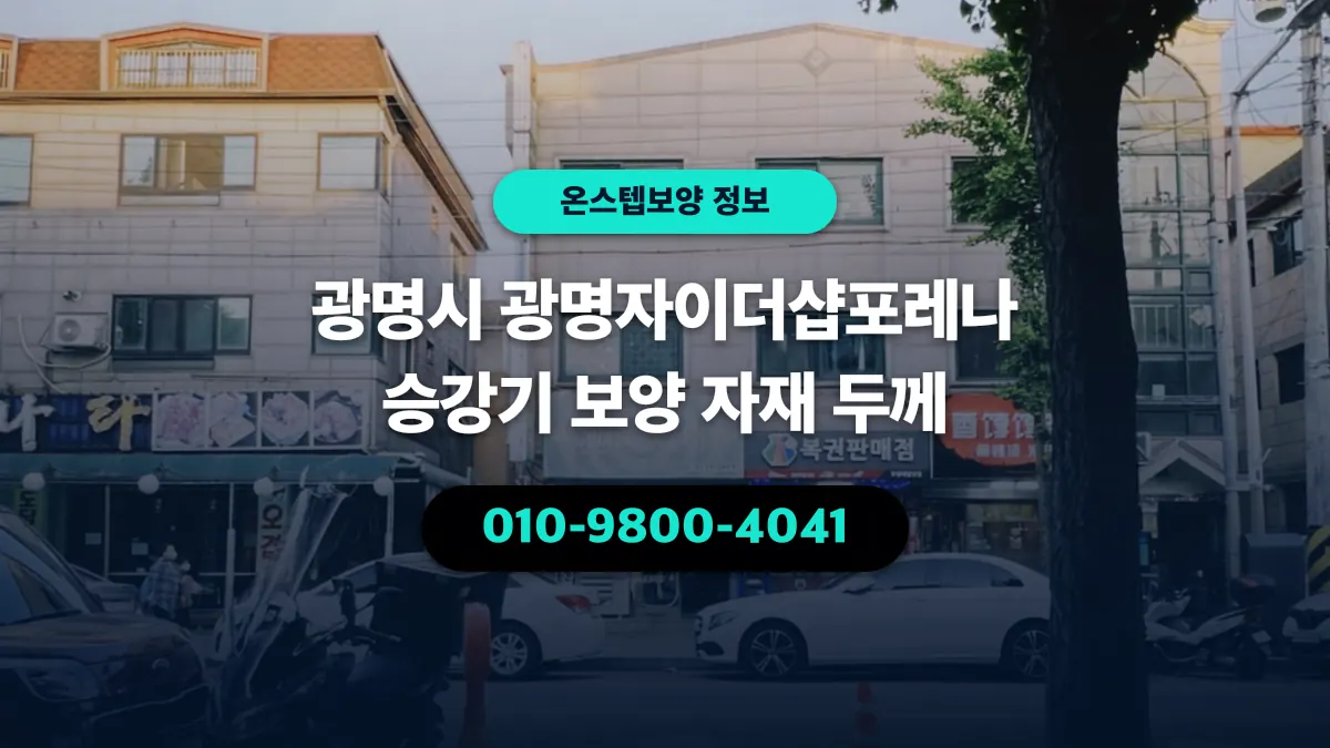 광명시 광명자이더샵포레나 승강기 보양 자재 두께 - 온스텝보양