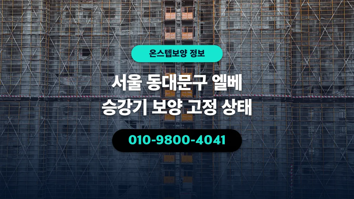 서울 동대문구 엘베 승강기 보양 고정 상태 - 온스텝보양