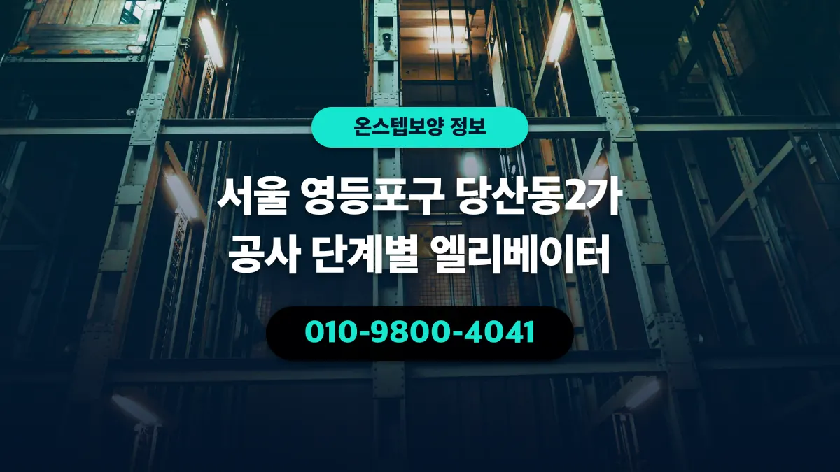 서울 영등포구 당산동2가 공사 단계별 엘리베이터 - 온스텝보양