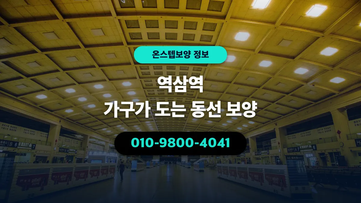 역삼역 가구가 도는 동선 보양 - 온스텝보양