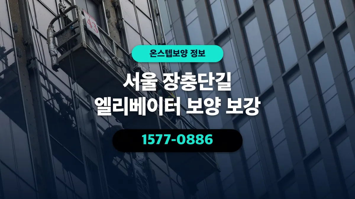 서울 장충단길 엘리베이터 보양 보강 - 온스텝보양