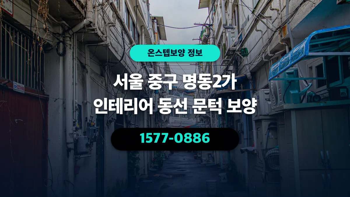 서울 중구 명동2가 인테리어 동선 문턱 보양 - 온스텝보양