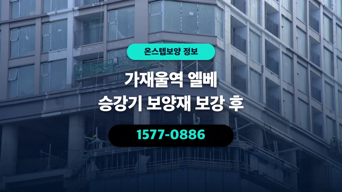 가재울역 엘베 승강기 보양재 보강 후 - 온스텝보양