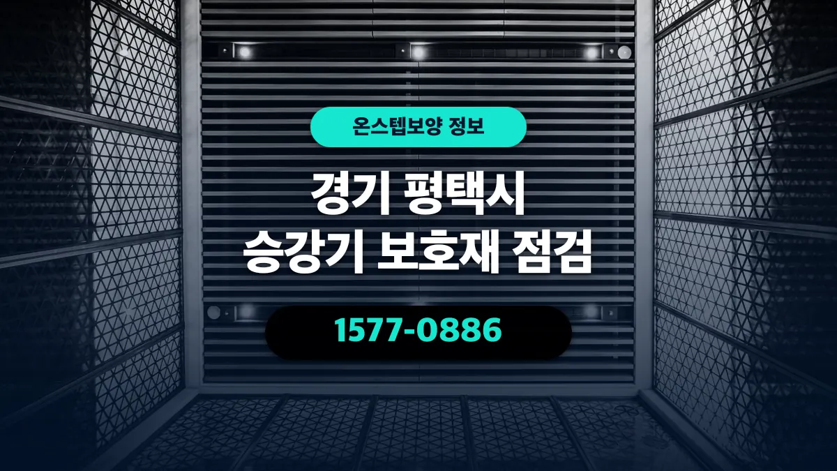 경기 평택시 승강기 보호재 점검 - 온스텝보양